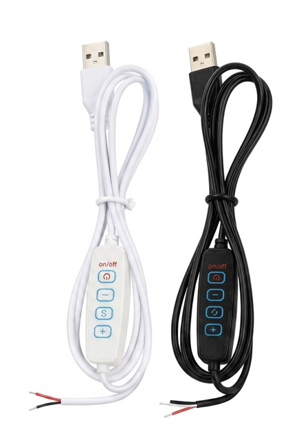 USB UÇLU DİMMER ARAPUAR KABLOSU 2M BEYAZ