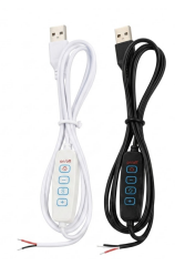 USB UÇLU DİMMER ARAPUAR KABLOSU 2M BEYAZ