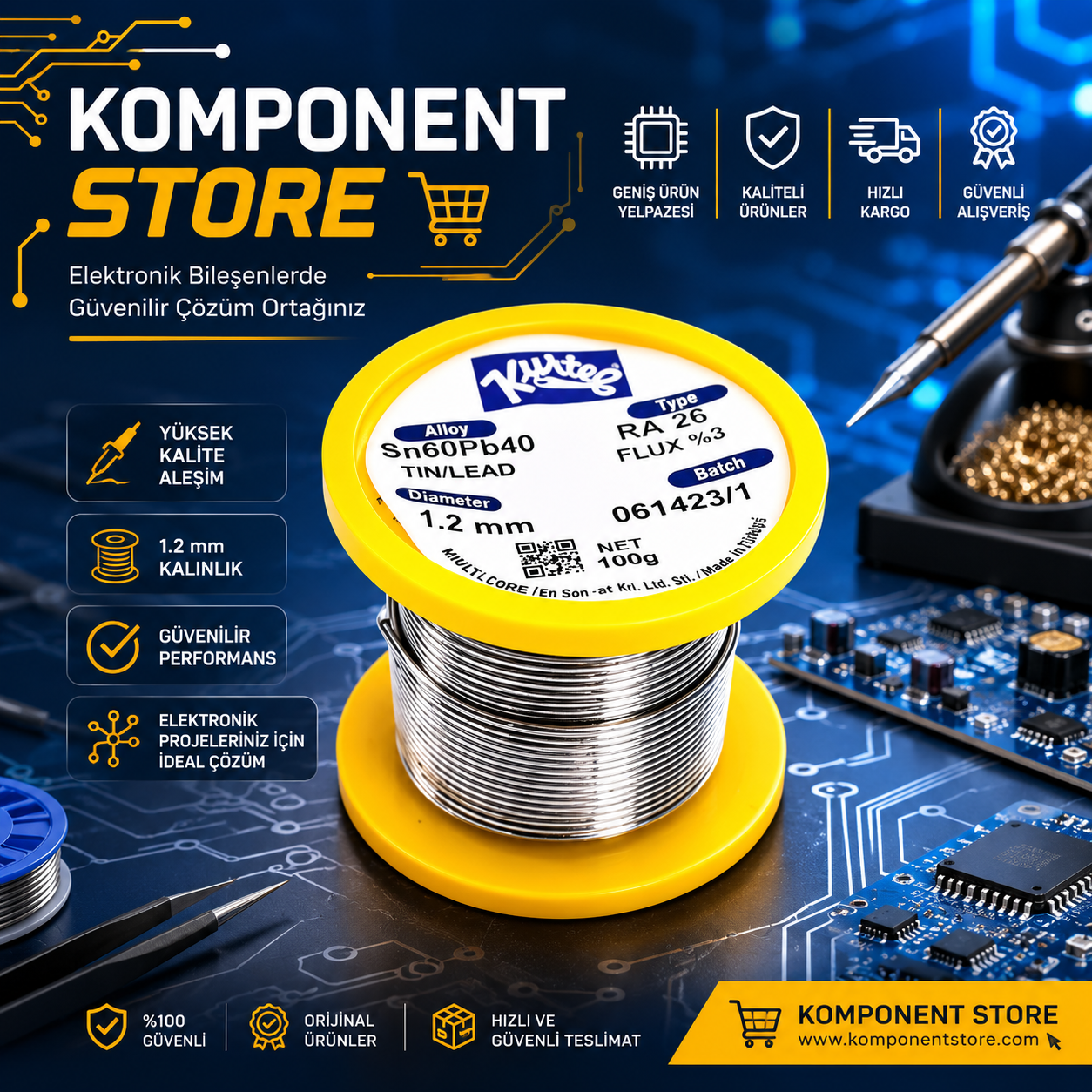 KURTEL LEHİM TELİ 100 GRAM 1.2MM