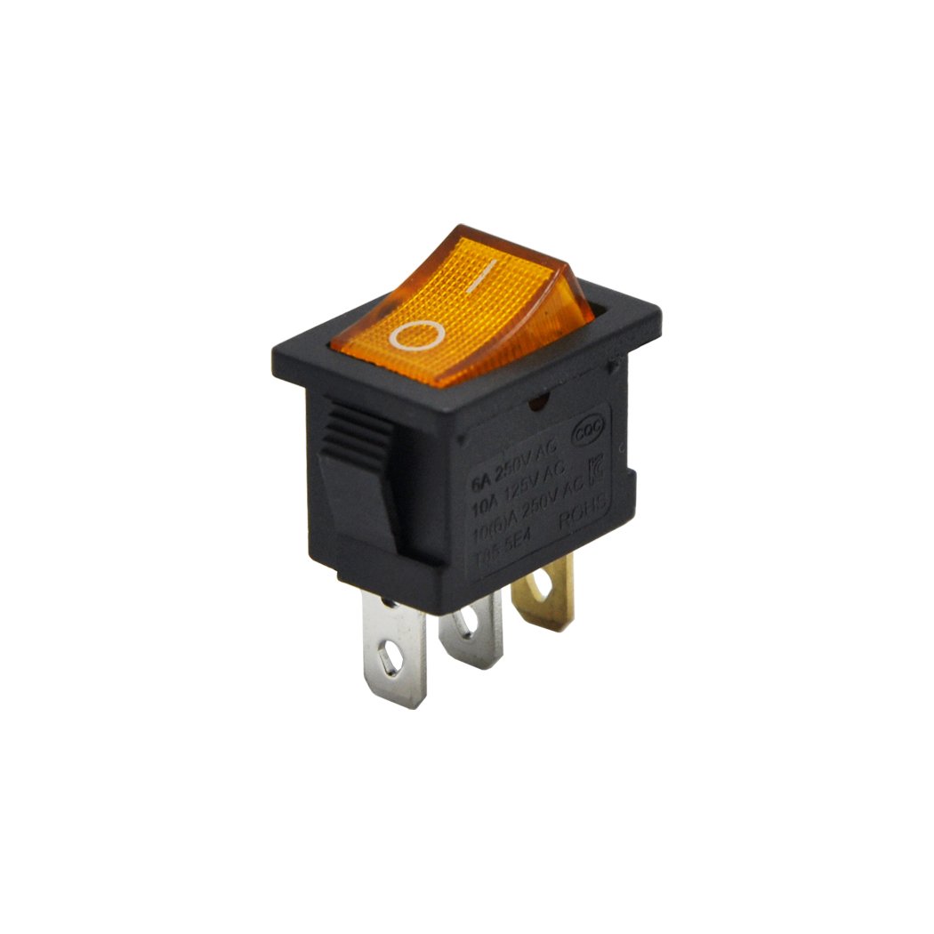YÜKSELTİCİ ANAHTARI IŞIKLI 220V SARI
