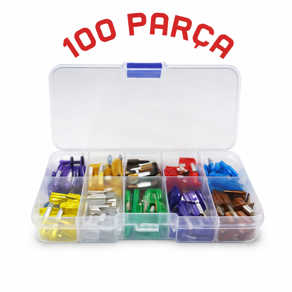 Mini Oto Bıçak Sigorta Seti 100 Parça Kutulu