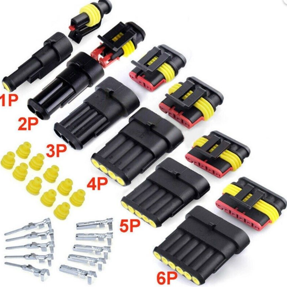 2 Pin Superseal Su Geçirmez Araç Konnektörü 15mm