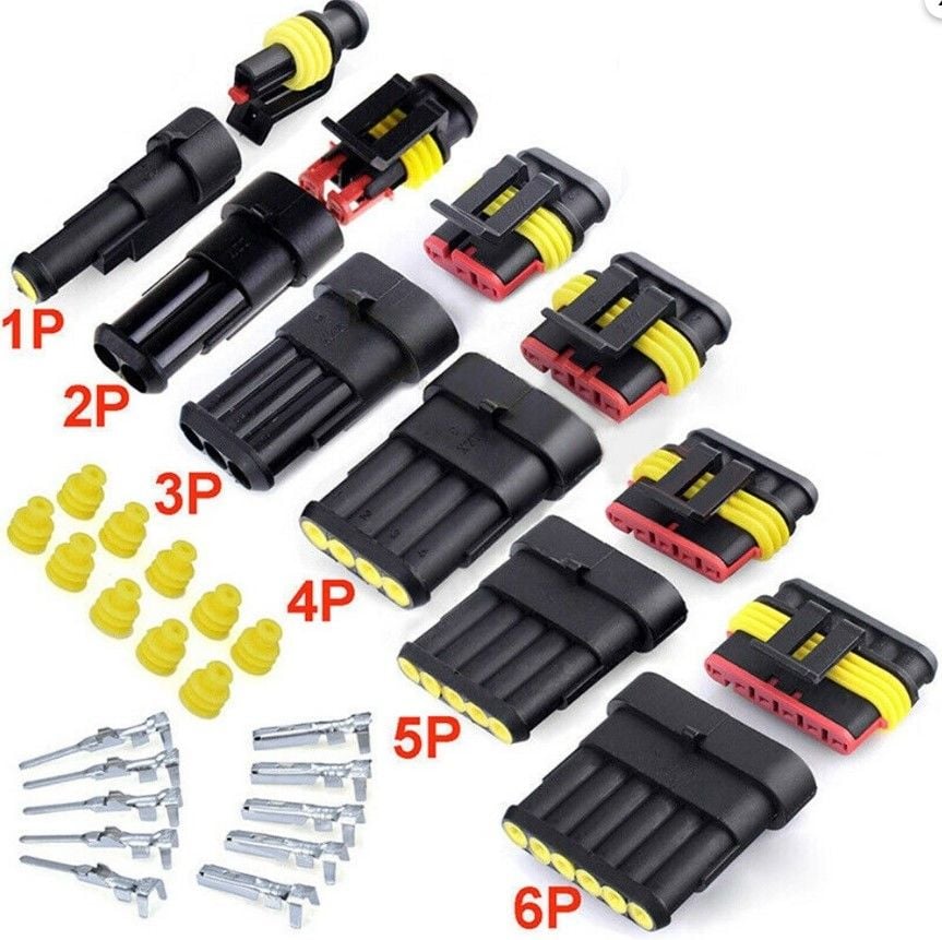 6 Pin Superseal Su Geçirmez Araç Konnektörü 15mm