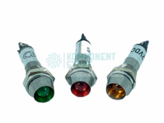 8mm METAL SİNYAL LAMBASI 12V YEŞİL
