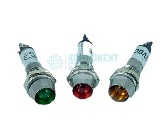 8mm 24V METAL SİNYAL LAMBASI MAVİ