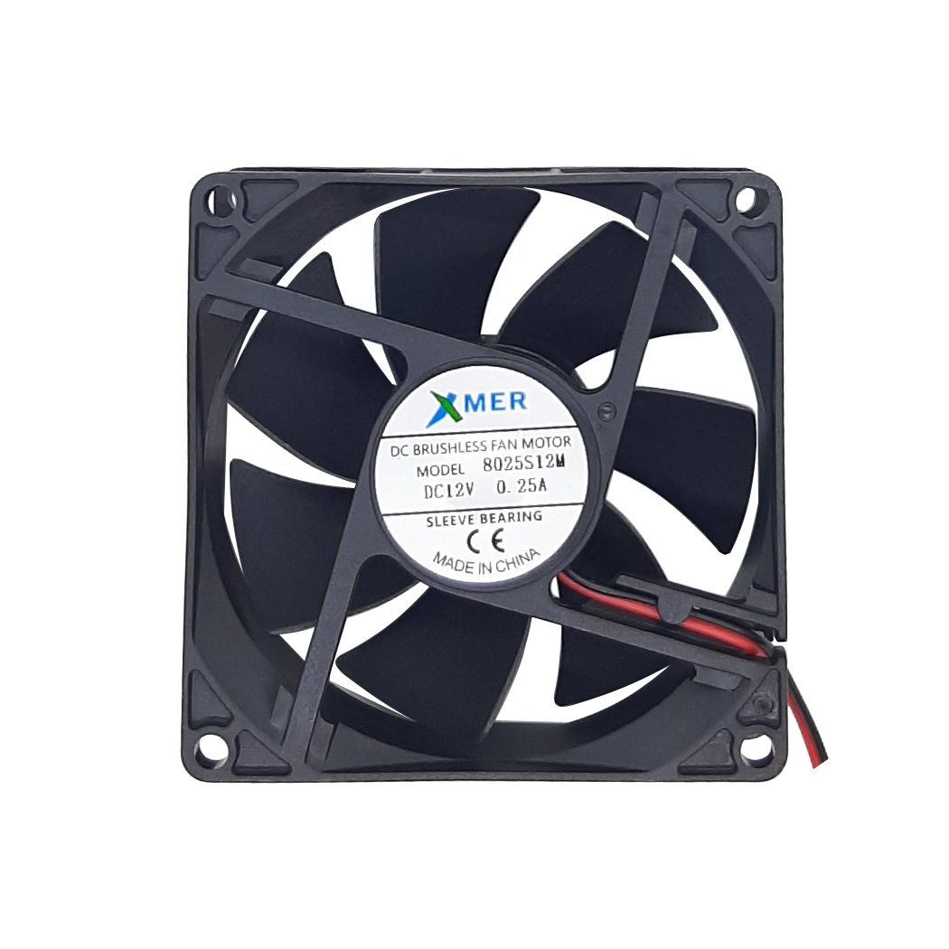 80X80X25mm 12V 0.15A 2 Kablolu+Soketli