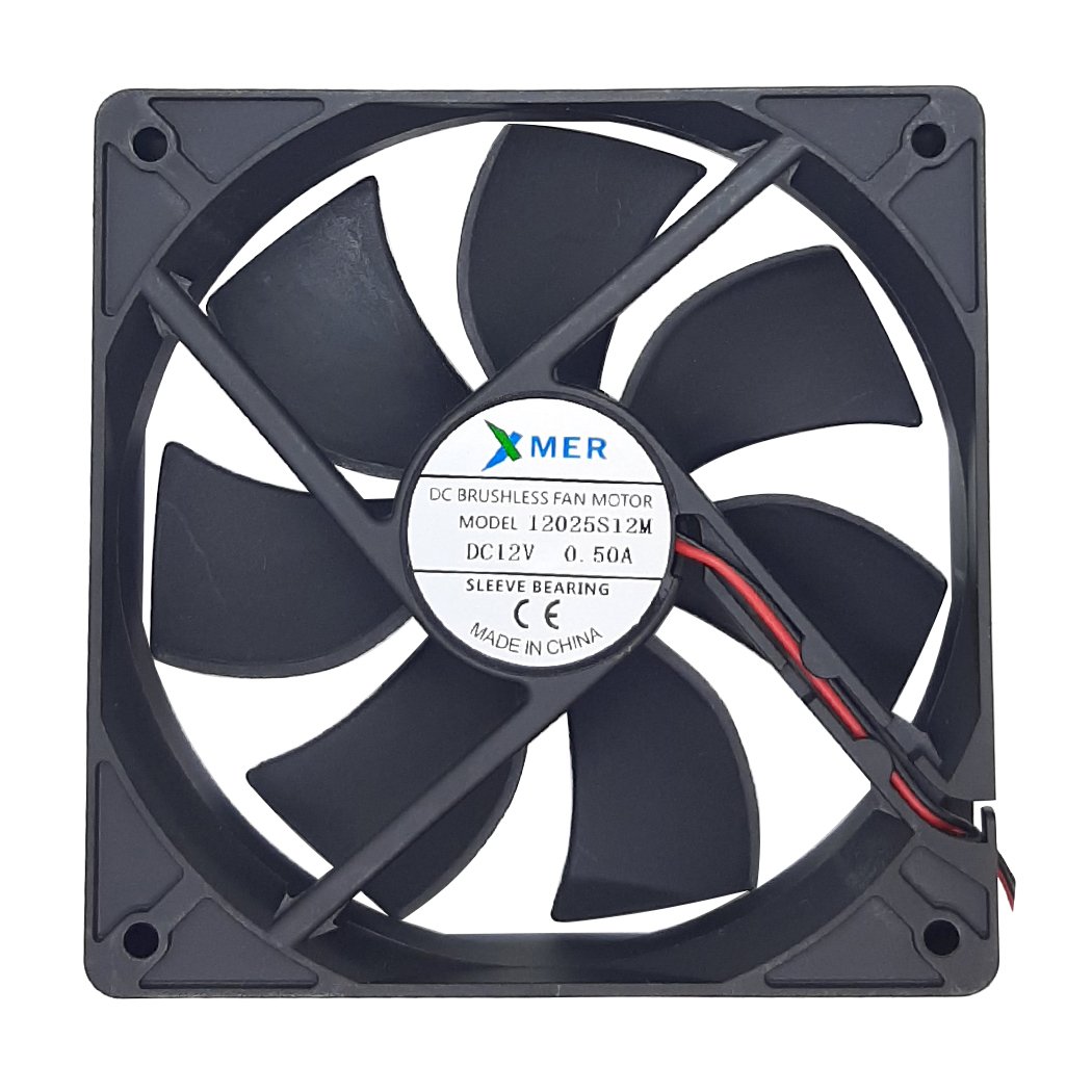 120X120X25mm 12V 0.35A 2 Kablolu+Soketli