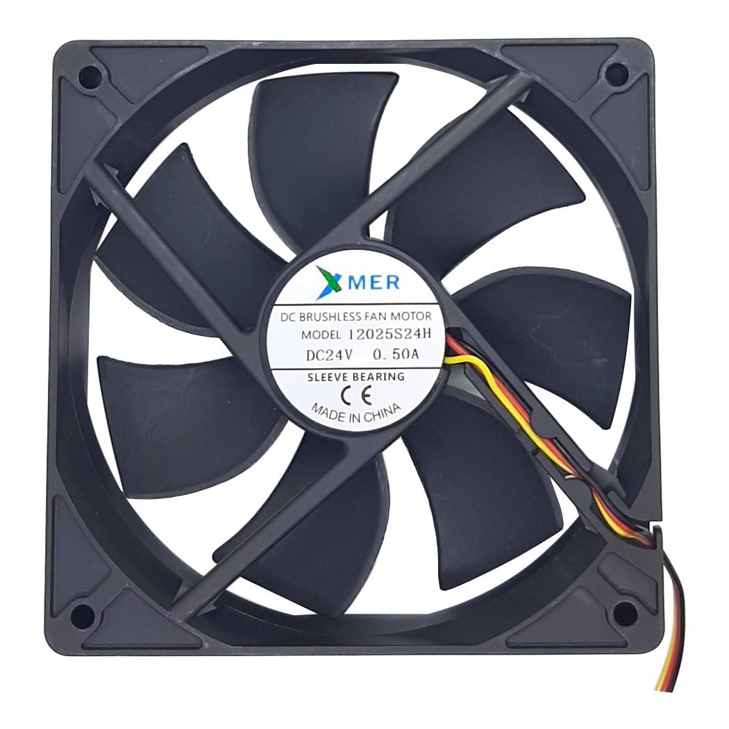 120X120X25mm 24V 0.30A 3 Kablolu+Soketli