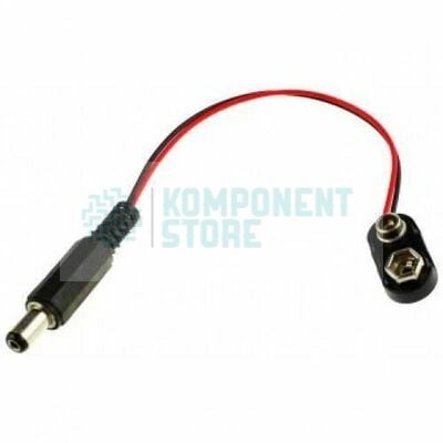 9V-DC Barrel Dönüştürücü Kablo - 9V to DC Barrel Adapter