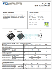 AO4485 40V 10A P-CH