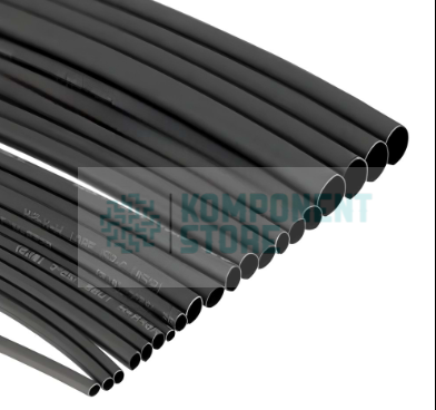 7MM ISI ILE DARALAN MAKARON SİYAH (1 METRE)