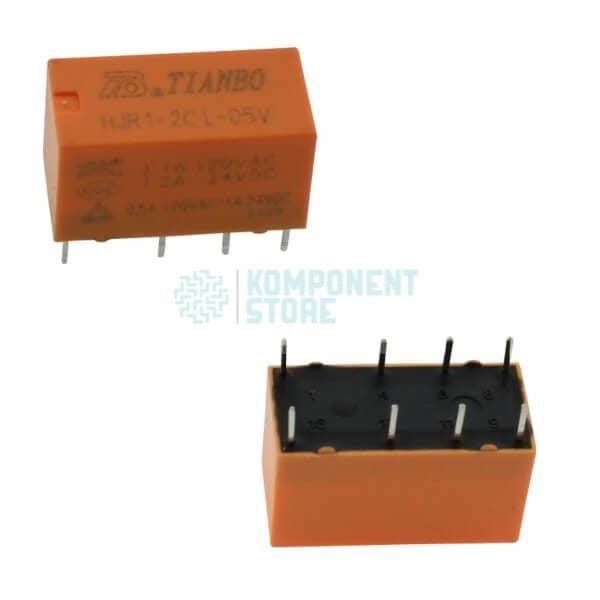 HJR1-2C-L-05VDC-S-ZY RELAY 2A 5VDC 2PNC TELECOM (DS2) TYPE