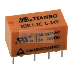 HJR1-2C-L-24VDC-S-ZY RELAY 2A 24VDC 2PNC TELECOM (DS2) TYPE