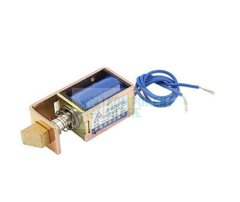 JF-S0837DL DC 12V/1A 10mm, 15N Hareketli Solenoid (Elektronik Kapı Kilidi İçin)